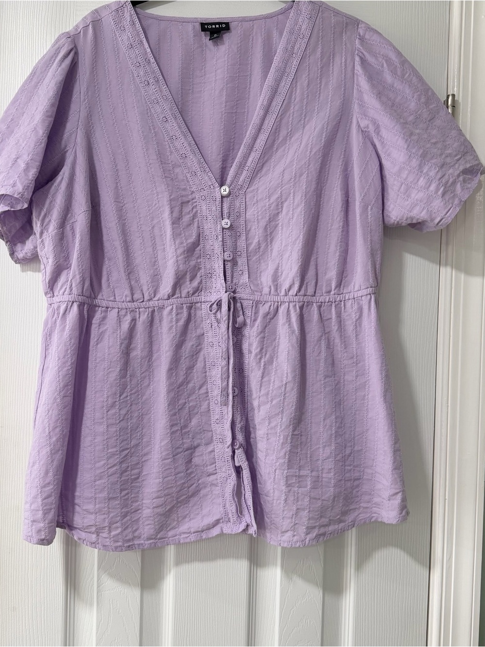 Torrid Button-Front V-Neck Blouse